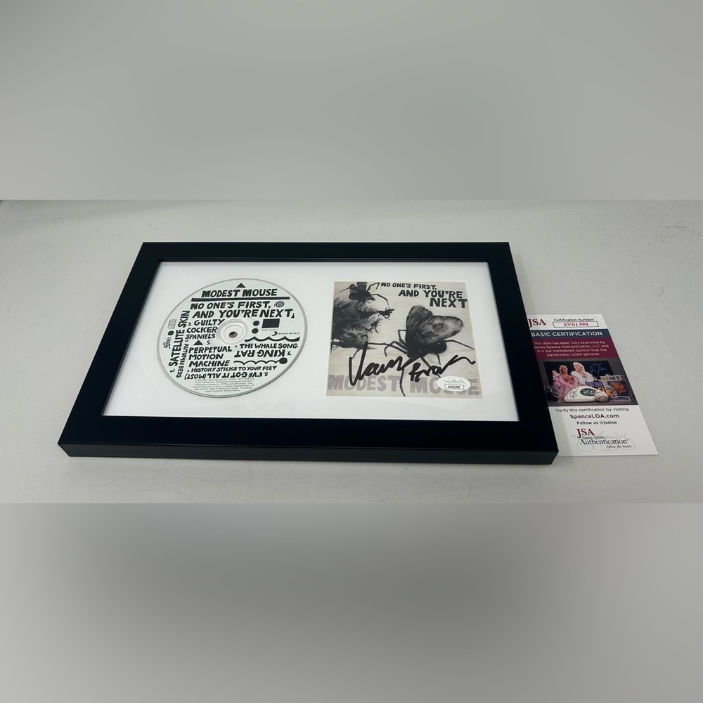 Isaac Brock signed Modest Mouse No One’s First You’re Next CD Cover‎ Framed JSA